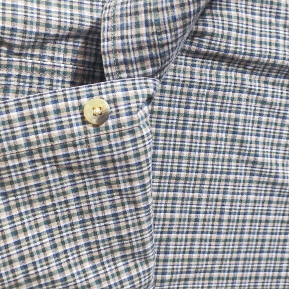 Levi Strauss button down shirt men's size XL blue grey white plaid - Picture 10 of 13